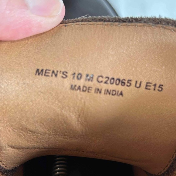 Cole Haan Mens Brown Leather Lace Up Cap Toe Ankle Chukka Boots Casual Size 10 - Picture 13 of 14